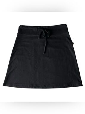 Message Factory Women’s Black Bamboo Organic Cotton A-Line Skirt Small